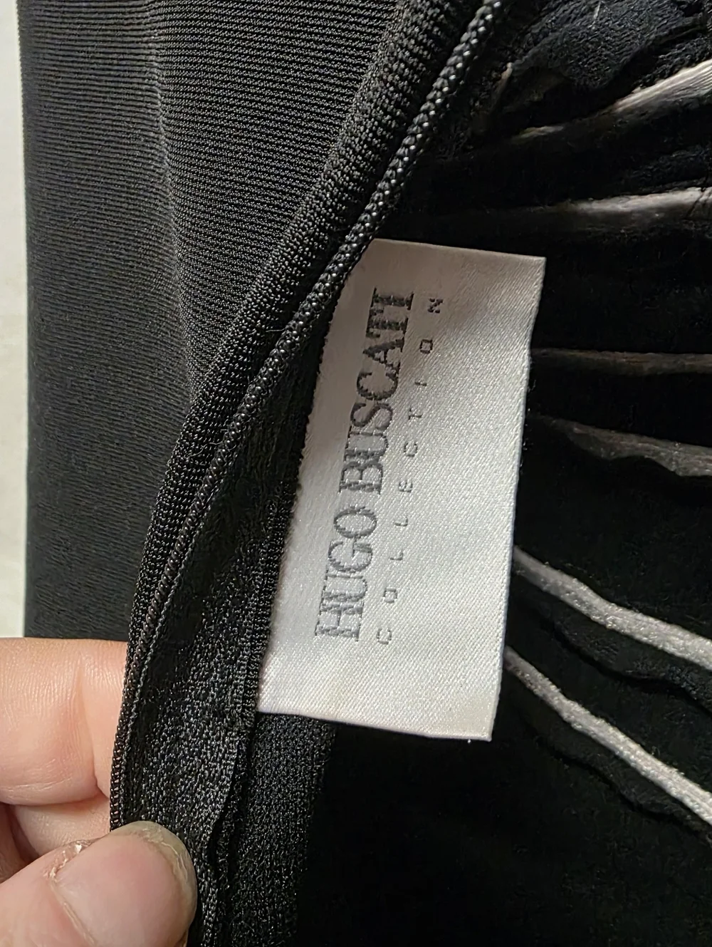 HUGO BUSCATTI Vintage Black & White Cocktail Dress, Size 8 - Picture 5 of 5
